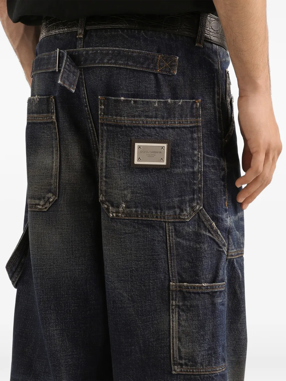 Dolce & Gabbana Jeans met logoplakkaat Zwart