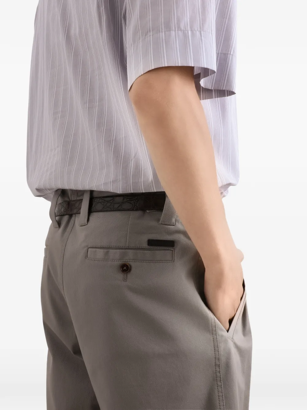 Dolce & Gabbana Chino shorts met stiksel Grijs