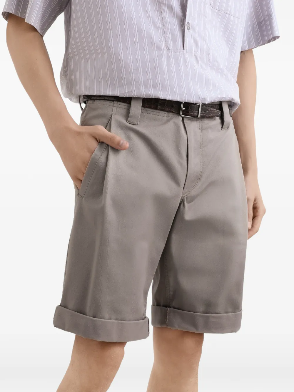 Dolce & Gabbana Chino shorts met stiksel Grijs