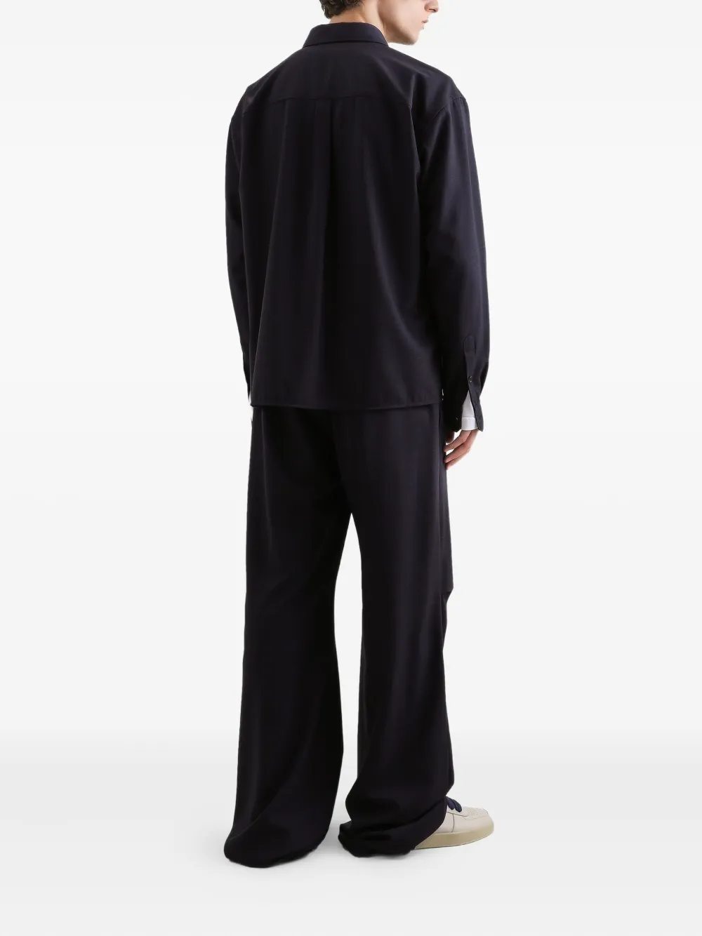 Dolce & Gabbana Plooibroek van scheerwol Blauw