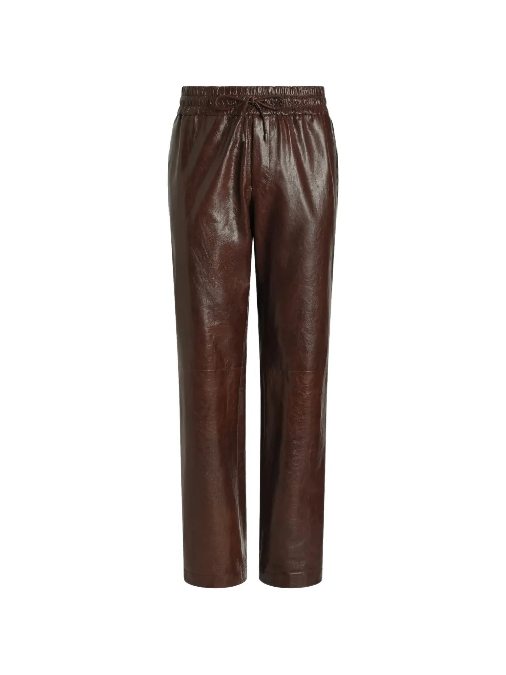 Dolce & Gabbana goatskin jogging trousers - Marrone