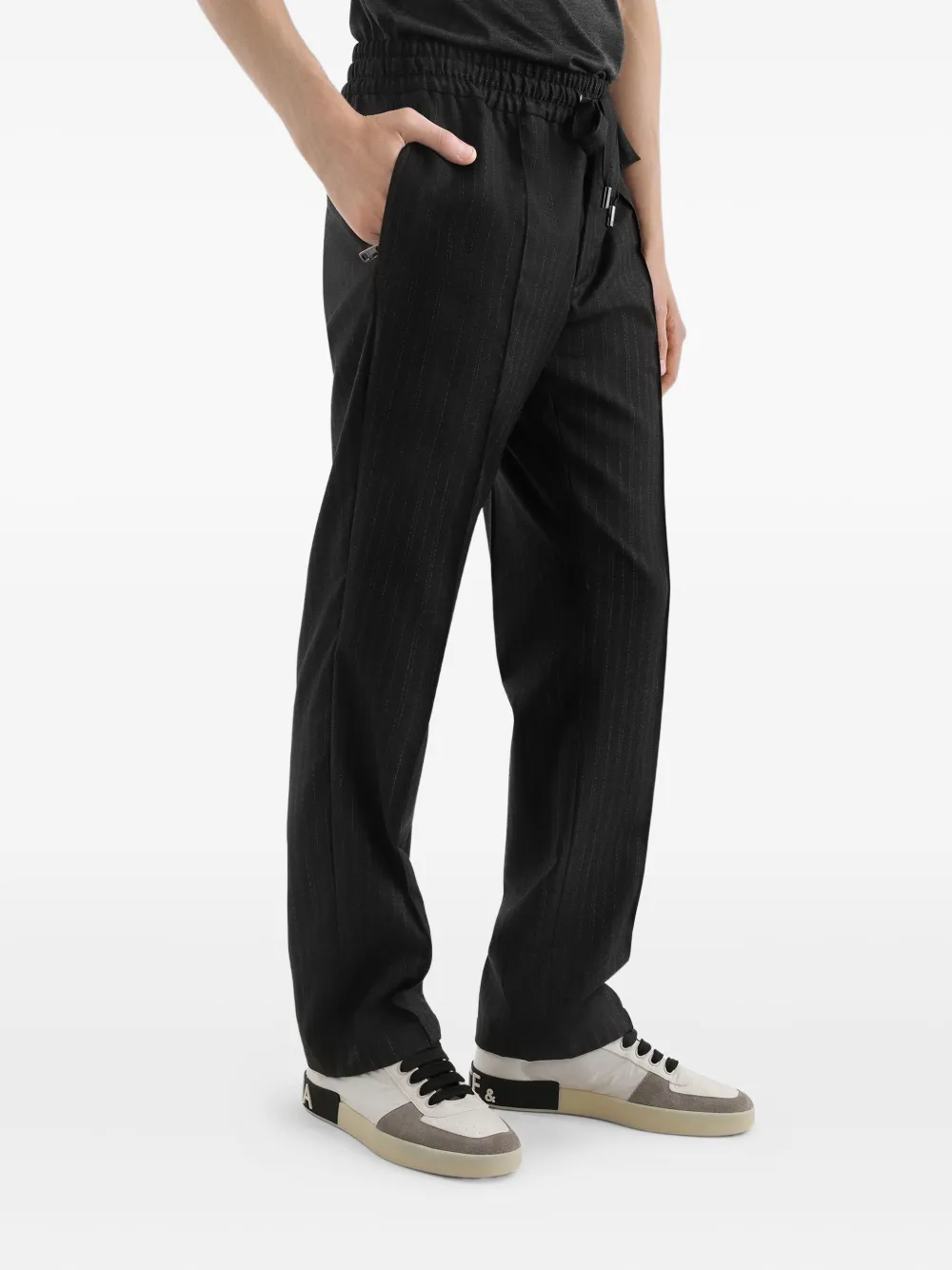 Dolce & Gabbana Gestreepte broek Zwart