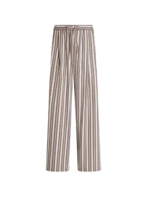 Dolce & Gabbana Striped Poplin Vanity Trousers With Piping | Blue