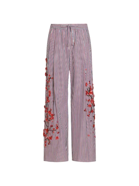 Dolce & Gabbana cotton Vanity trousers with embroidery and piping