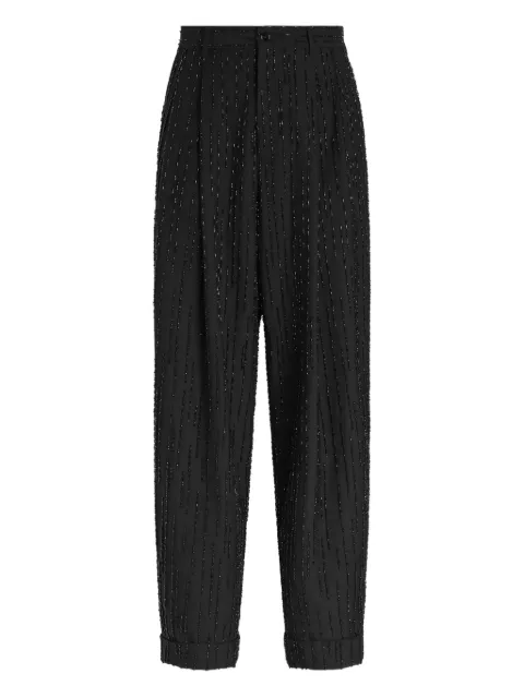 Dolce & Gabbana embellished-stripe trousers