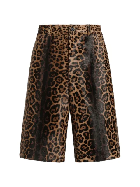 Dolce & Gabbana レオパード カーフスキンパンツ