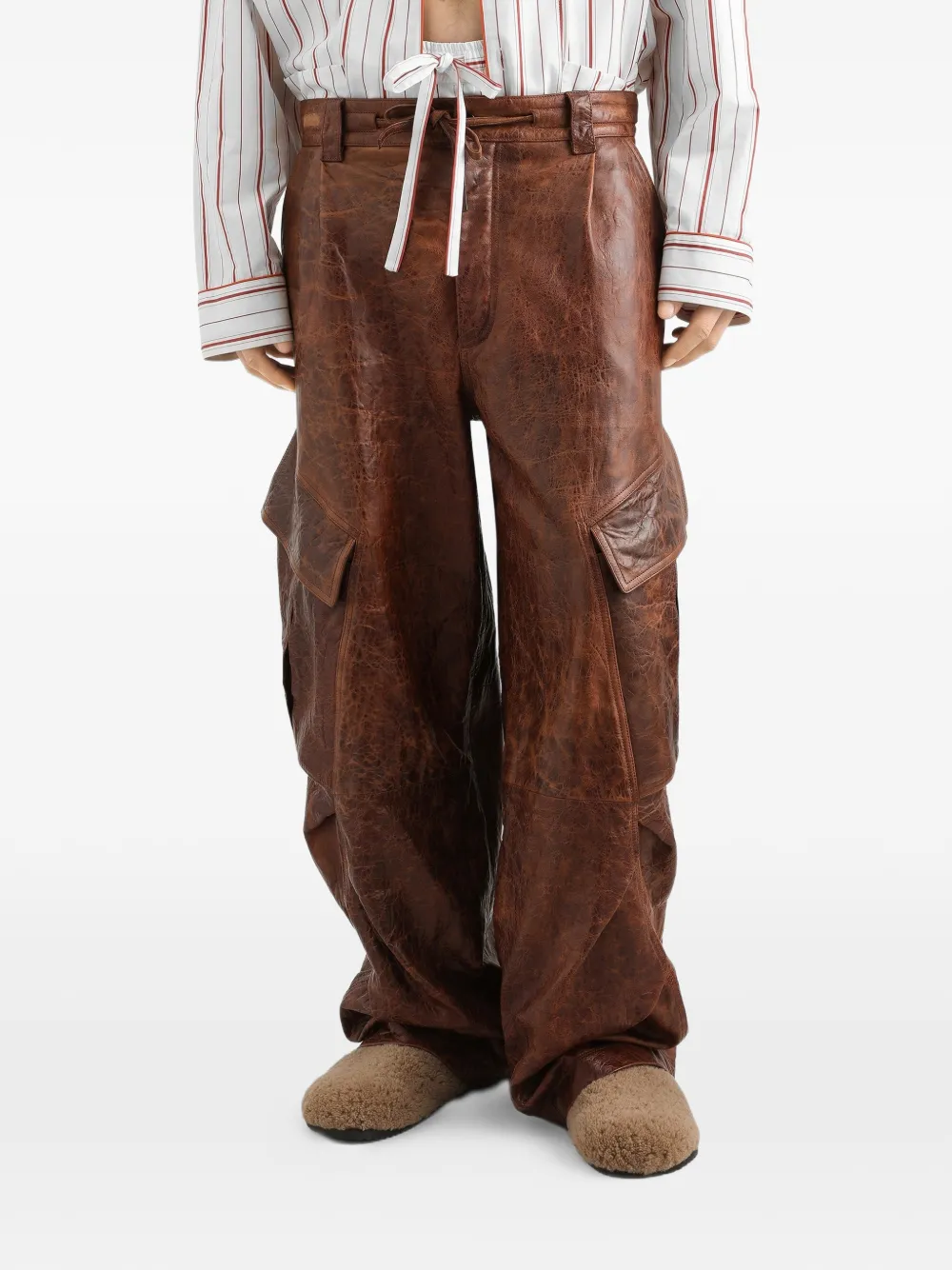 Dolce & Gabbana Lamsleren broek Bruin