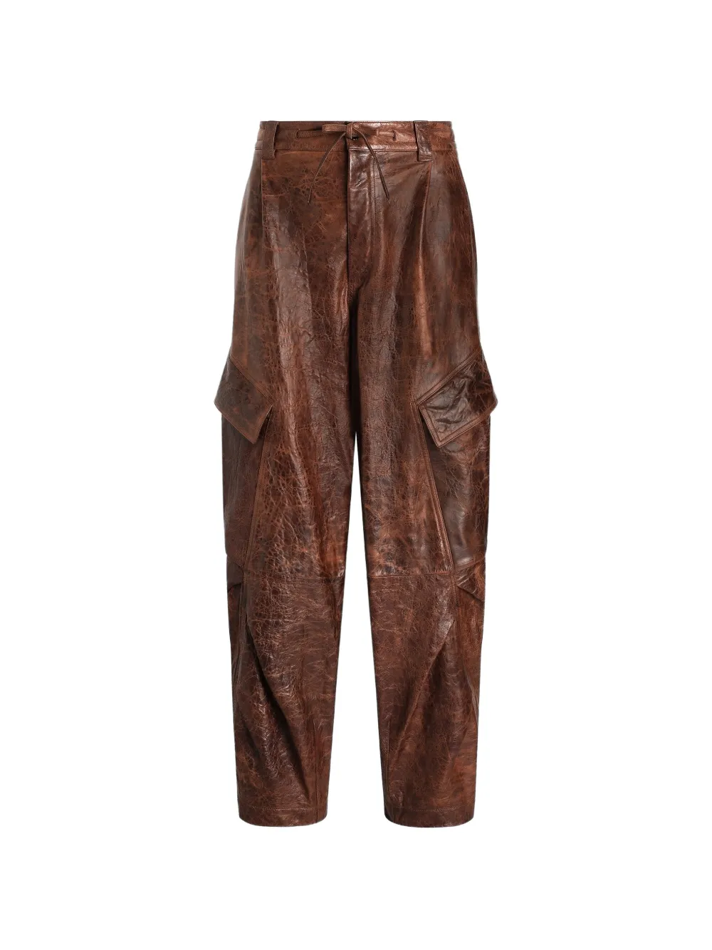 Dolce & Gabbana Pantaloni in pelle di agnello - Marrone