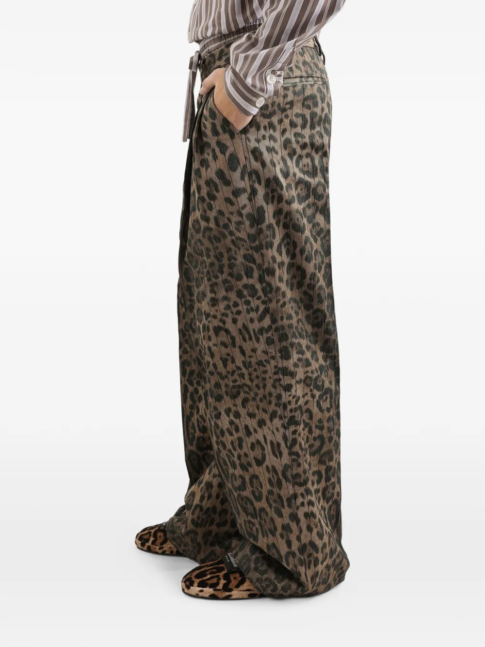Dolce & Gabbana Broek met luipaardprint Bruin
