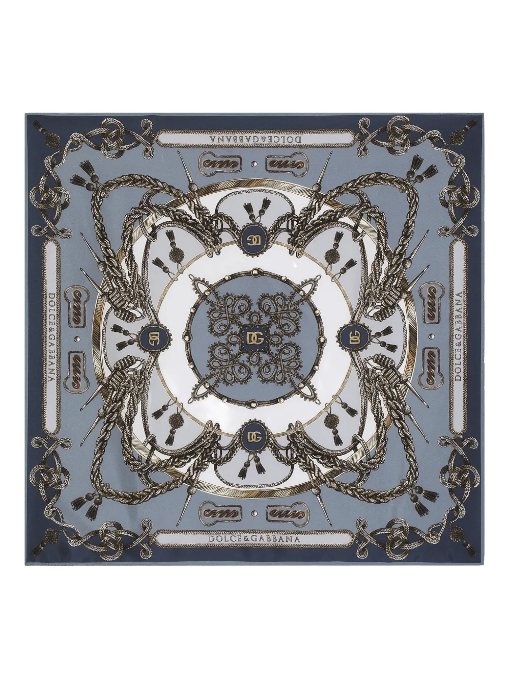 Dolce & Gabbana braided-rope tassel scarf - Grigio