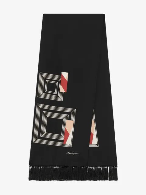 Dolce & Gabbana Vintage-print twill scarf