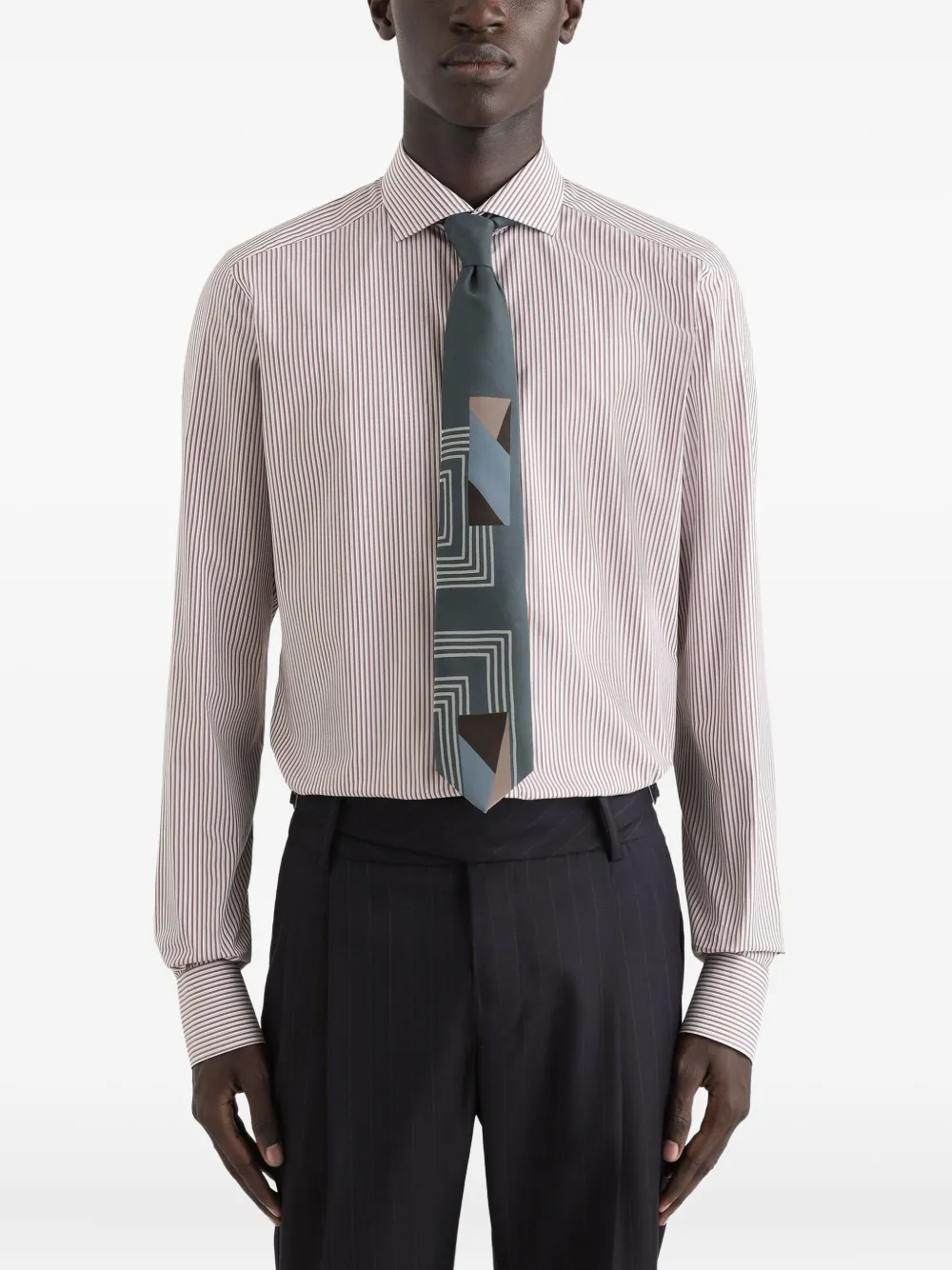 Dolce & Gabbana Stropdas met geometrisch patroon Grijs