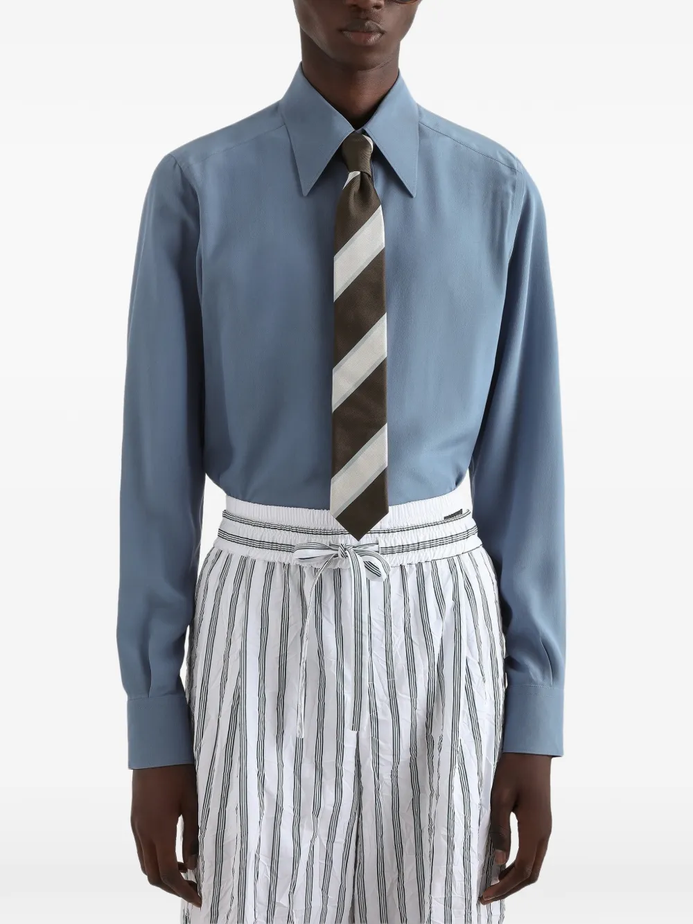  Dolce & Gabbana Striped Tie - Brown 
