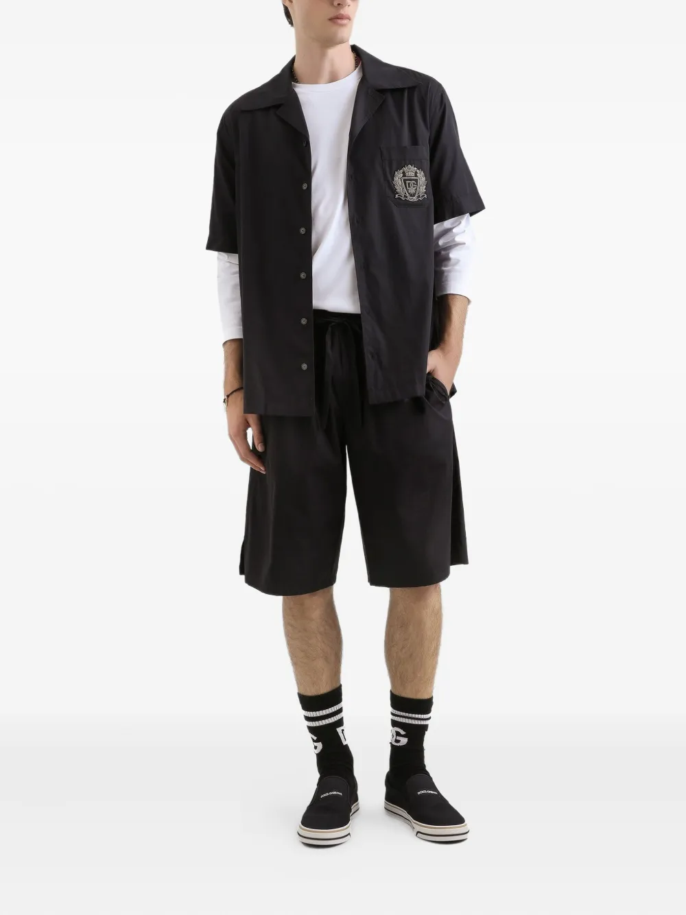 Dolce & Gabbana Shorts met trekkoord - Zwart