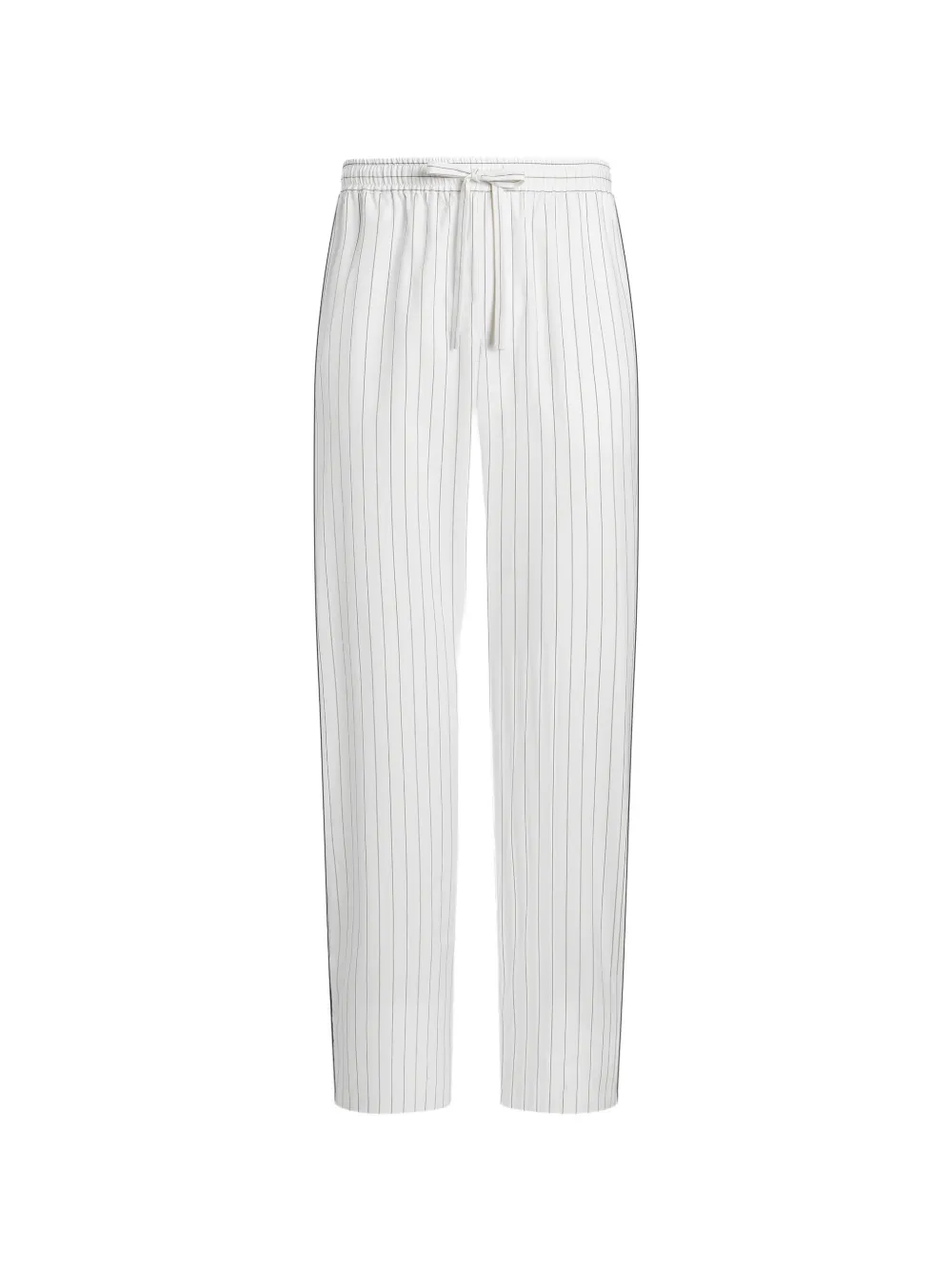 Dolce & Gabbana Gestreifte Popeline-Hose - Weiß