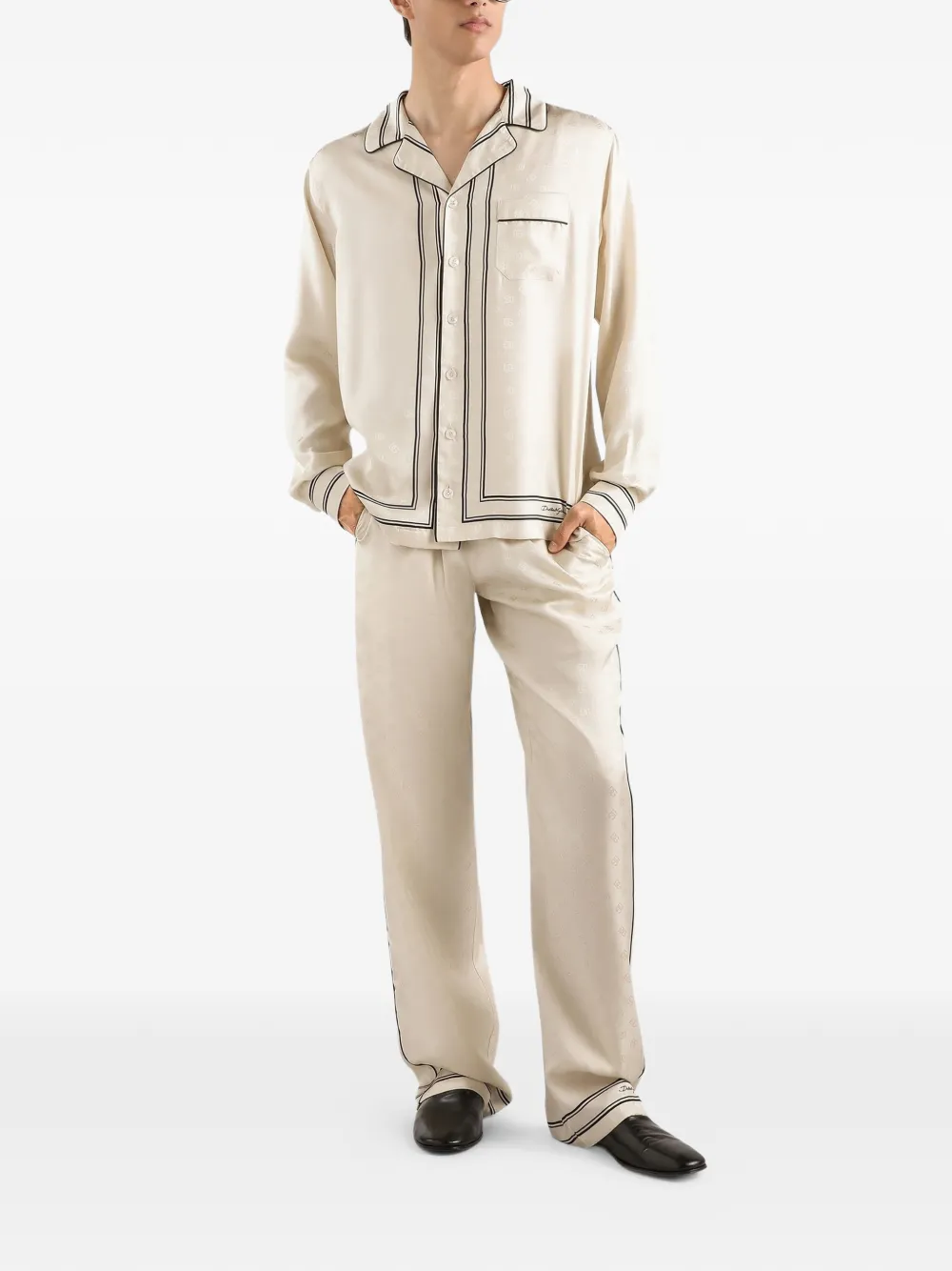 Dolce & Gabbana Gestreepte broek Beige