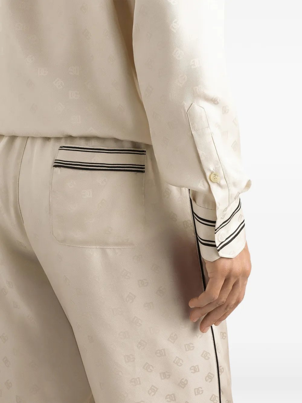 Dolce & Gabbana Gestreepte broek Beige