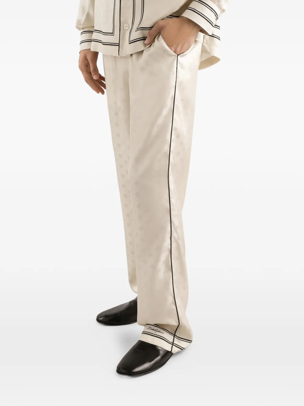 Dolce & Gabbana Gestreepte broek Beige