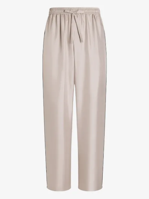 Dolce & Gabbana piped logo-patch trousers