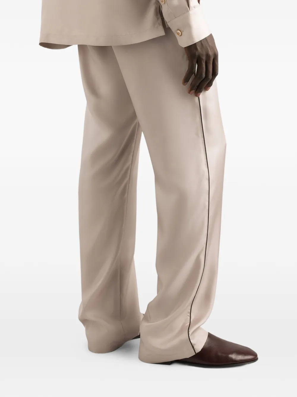Dolce & Gabbana Broek met logopatch Beige