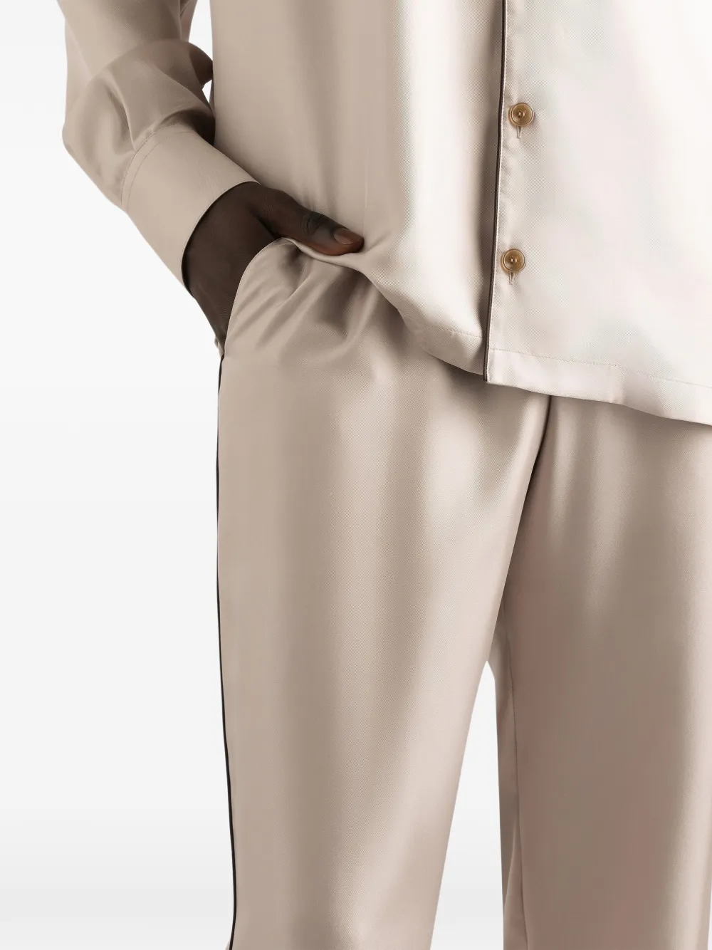 Dolce & Gabbana Broek met logopatch Beige