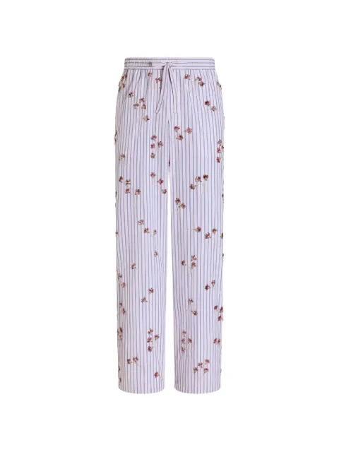Dolce & Gabbana cotton-silk Vanity trousers with embroidery