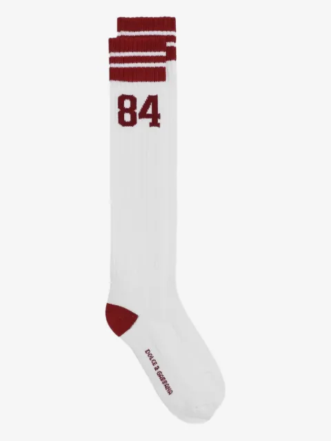 Dolce & Gabbana striped number socks