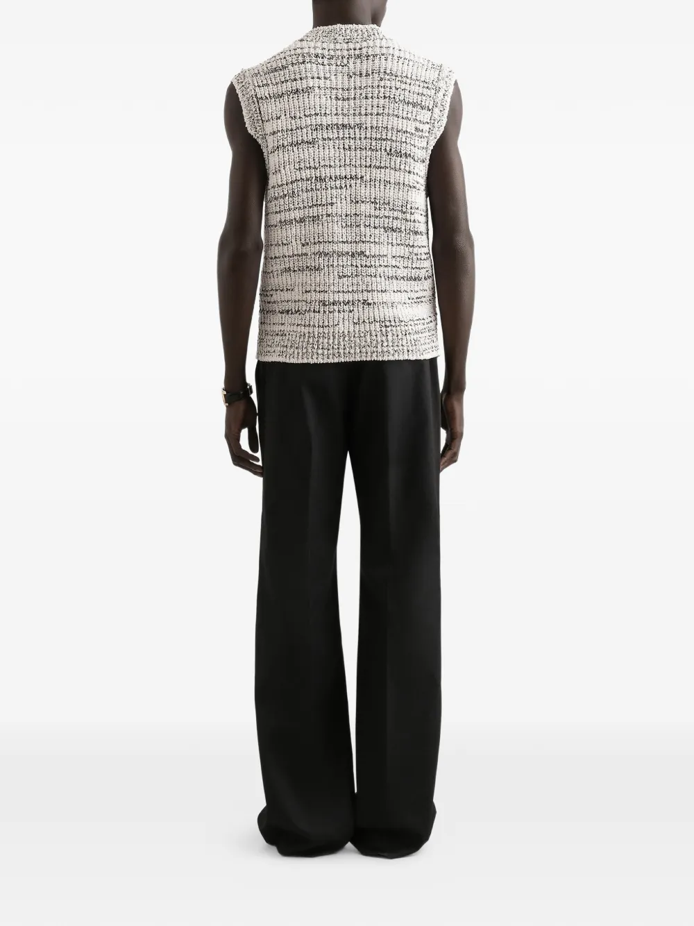  Dolce & Gabbana Intarsia Pullover Vest - Neutrals 