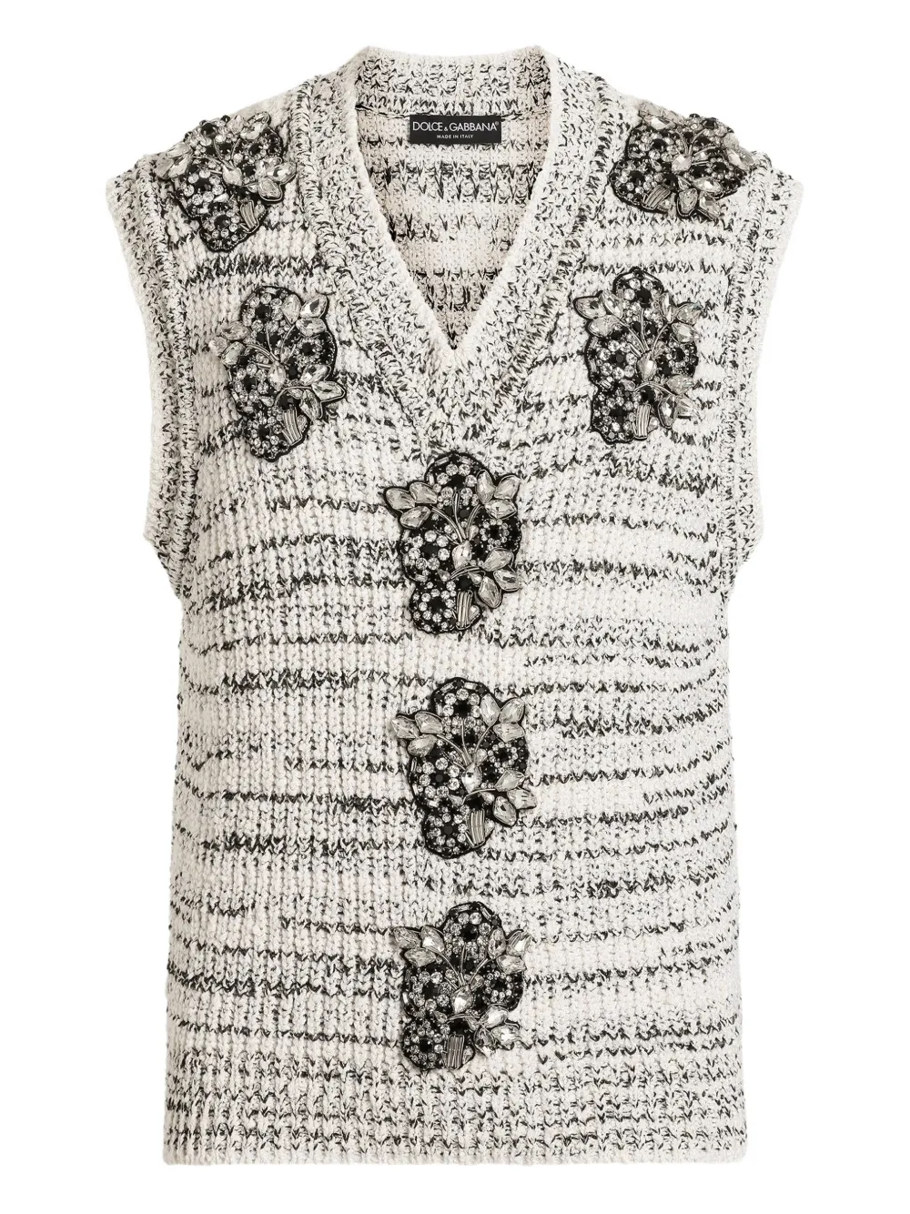 Dolce & Gabbana embellished V-neck vest - Toni neutri