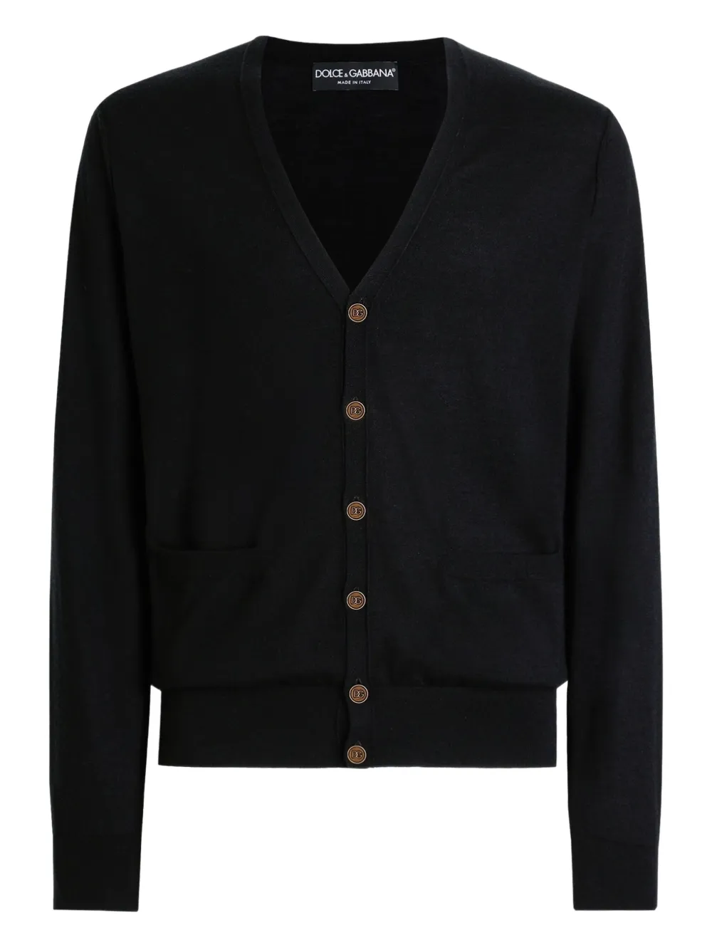Dolce & Gabbana Cardigan con bottoni e scollo a V - Nero