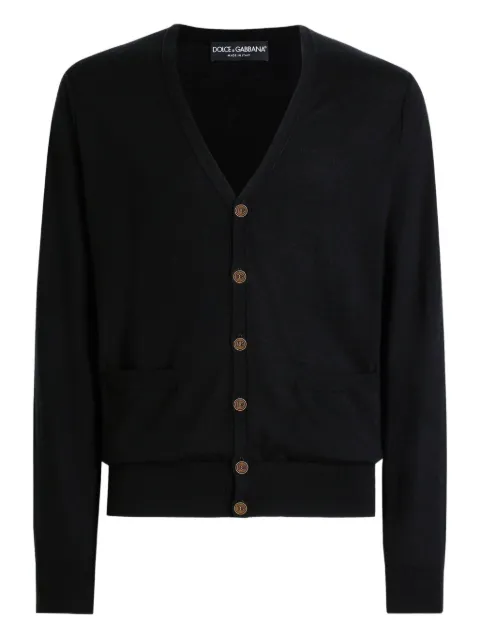 Dolce & Gabbana v-ringad kofta med knäppning