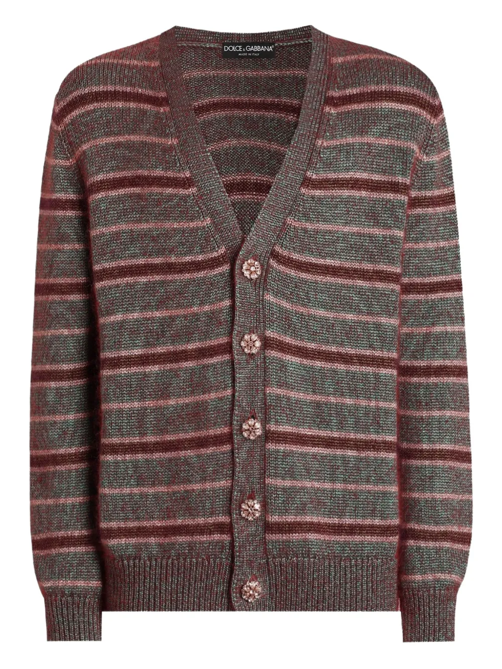 Dolce & Gabbana striped button cardigan | Green | Image 1