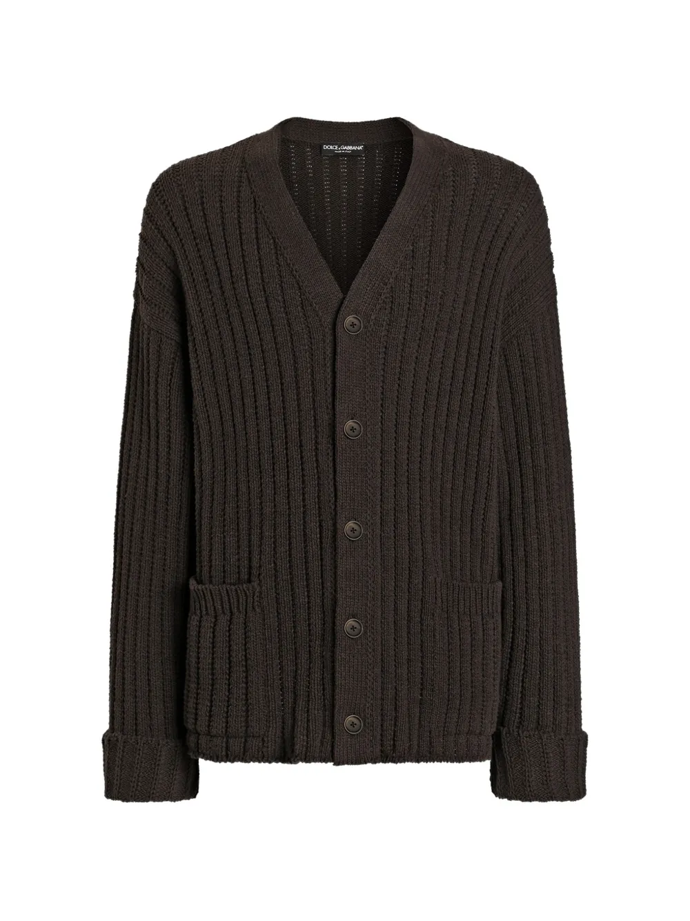 Dolce & Gabbana cotton-blend cardigan - Brown