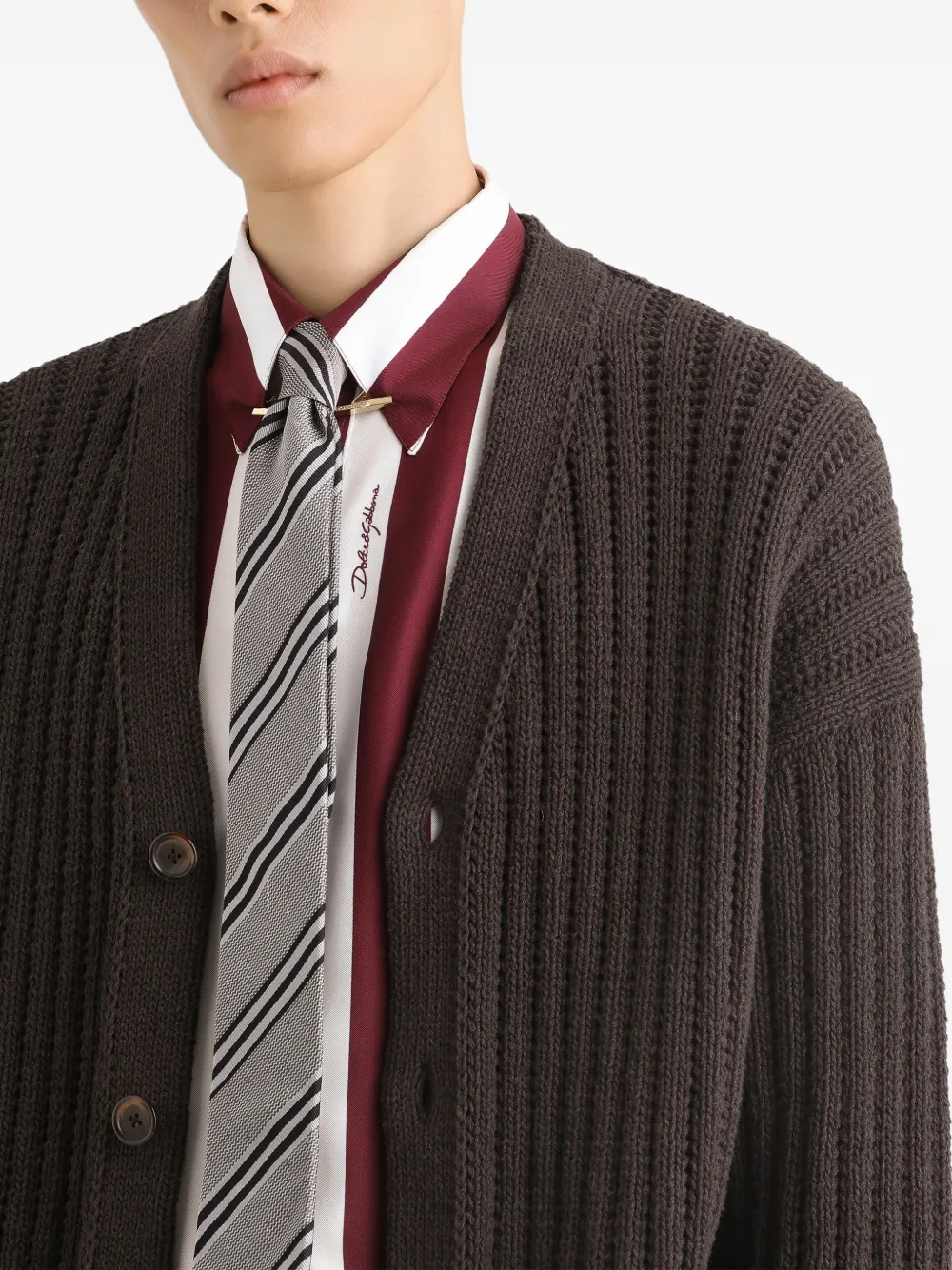 Dolce & Gabbana Vest van katoenblend Bruin