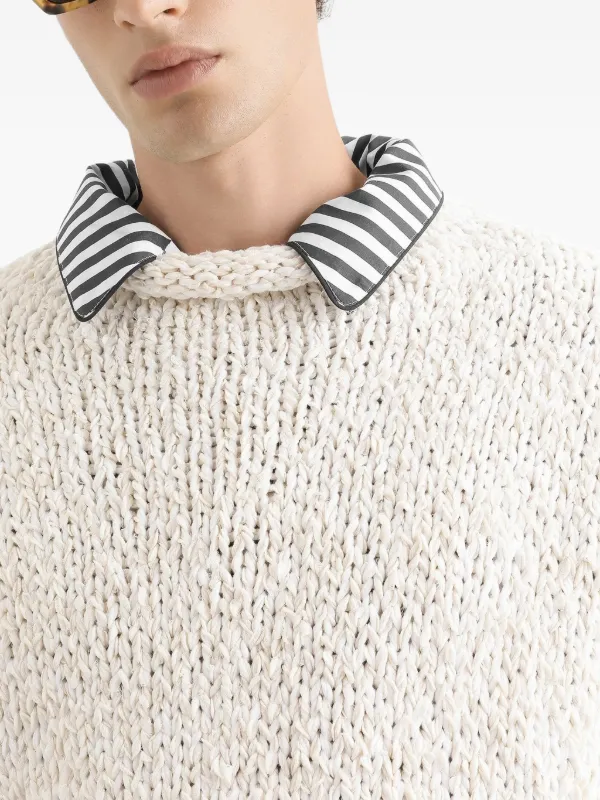 Dolce & Gabbana cotton-blend Pullover | Neutrals | FARFETCH ID