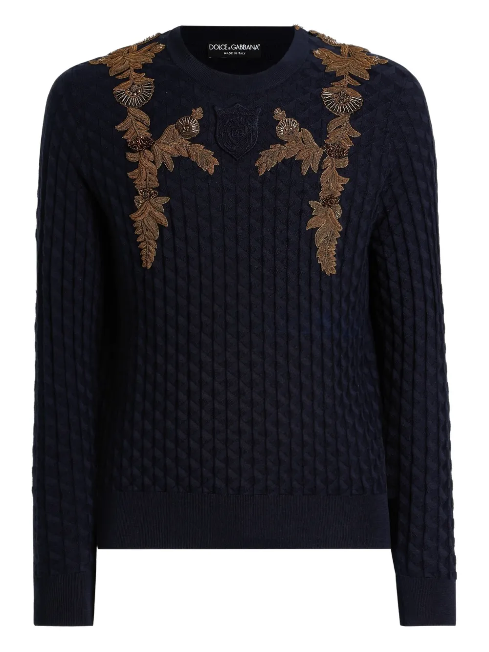 Dolce & Gabbana Verzierter Pullover - Blau