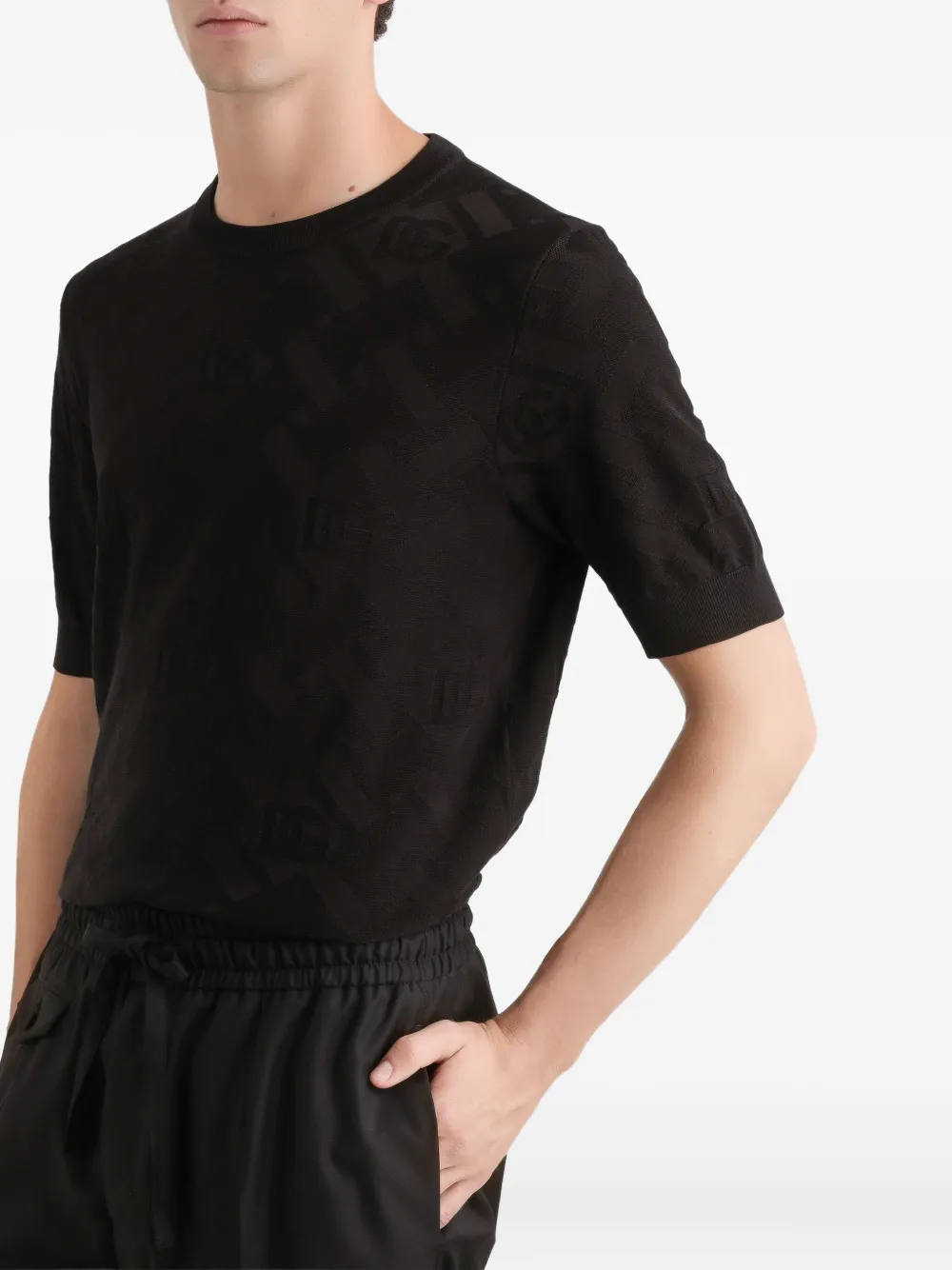 Dolce & Gabbana T-shirt met patroon Zwart