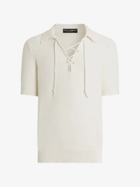Dolce & Gabbana playera tipo polo con agujetas