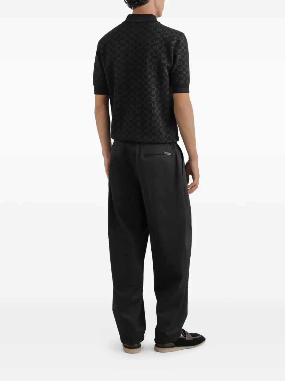 Dolce & Gabbana Poloshirt met geometrische print Zwart