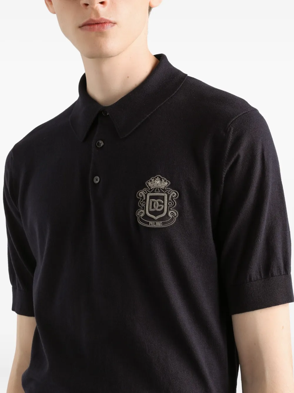 Dolce & Gabbana Poloshirt met knoopsluiting Blauw