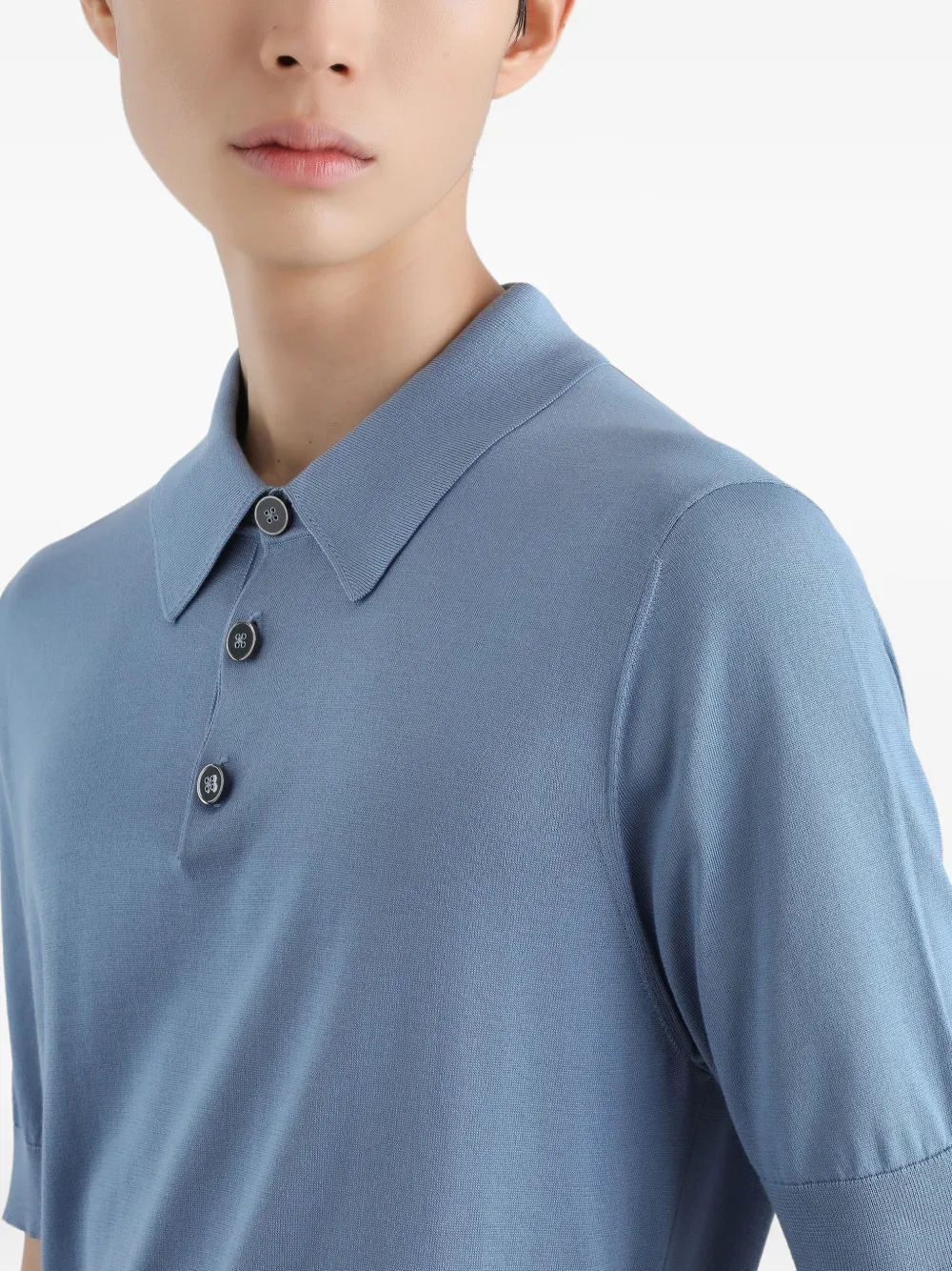 Dolce & Gabbana Poloshirt met knopen Blauw