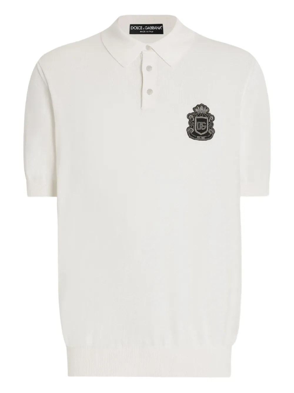 Dolce & Gabbana Polo con applicazione - Bianco