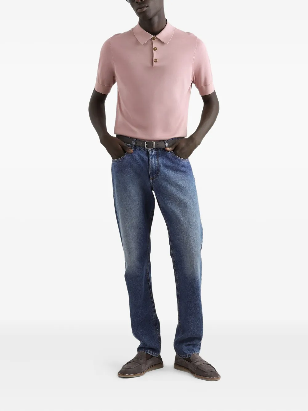 Dolce & Gabbana Poloshirt met korte mouwen en knoopsluiting Roze