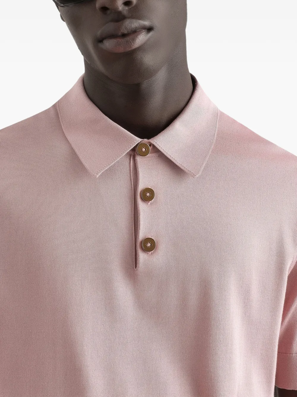 Dolce & Gabbana Poloshirt met korte mouwen en knoopsluiting Roze