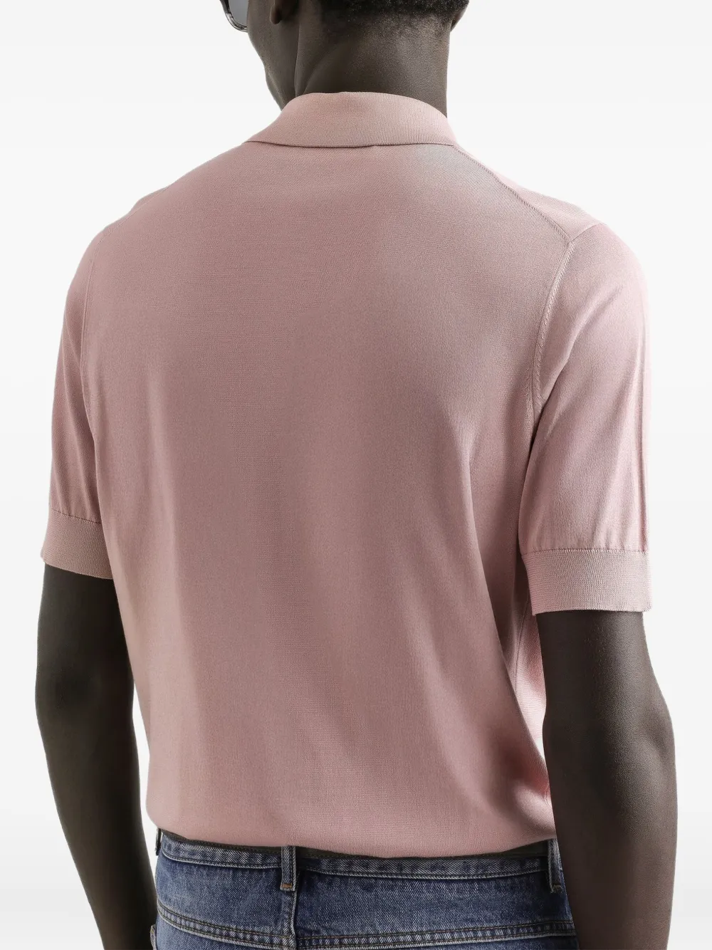 Dolce & Gabbana Poloshirt met korte mouwen en knoopsluiting Roze