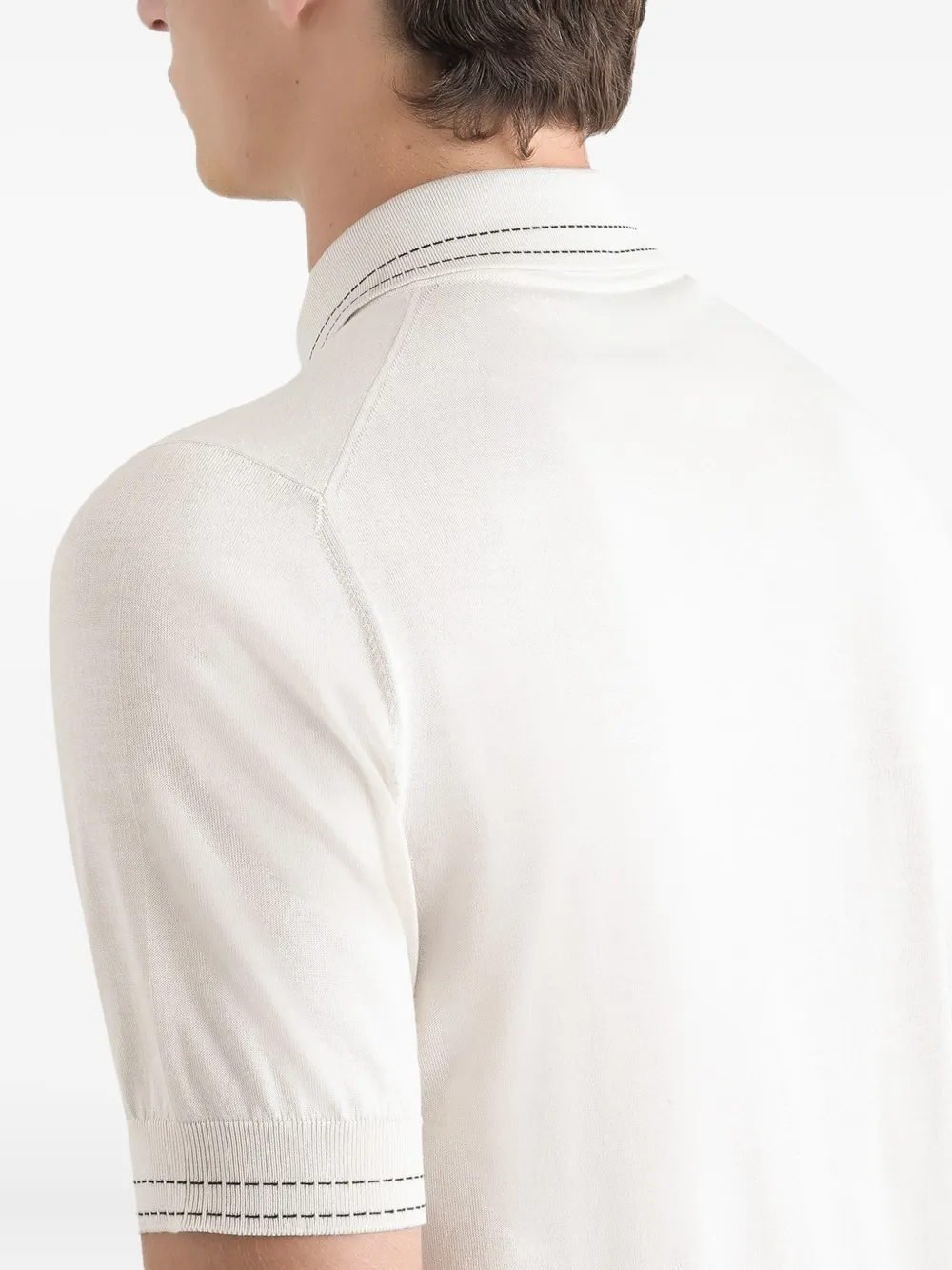 Dolce & Gabbana Poloshirt met logo afwerking Wit