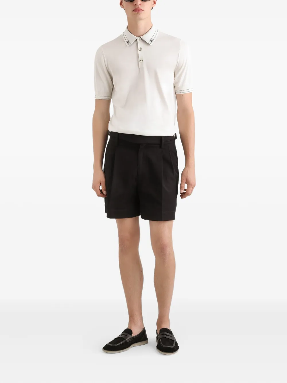 Dolce & Gabbana Poloshirt met logo afwerking - Wit