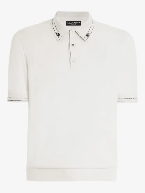 Dolce & Gabbana logo-trim polo shirt
