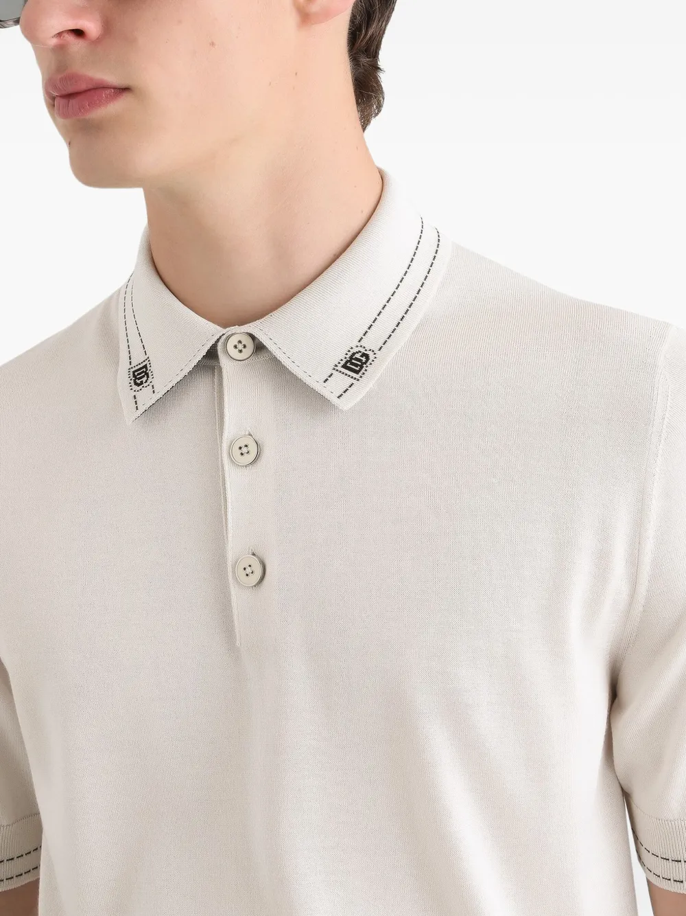 Dolce & Gabbana Poloshirt met logo afwerking Wit