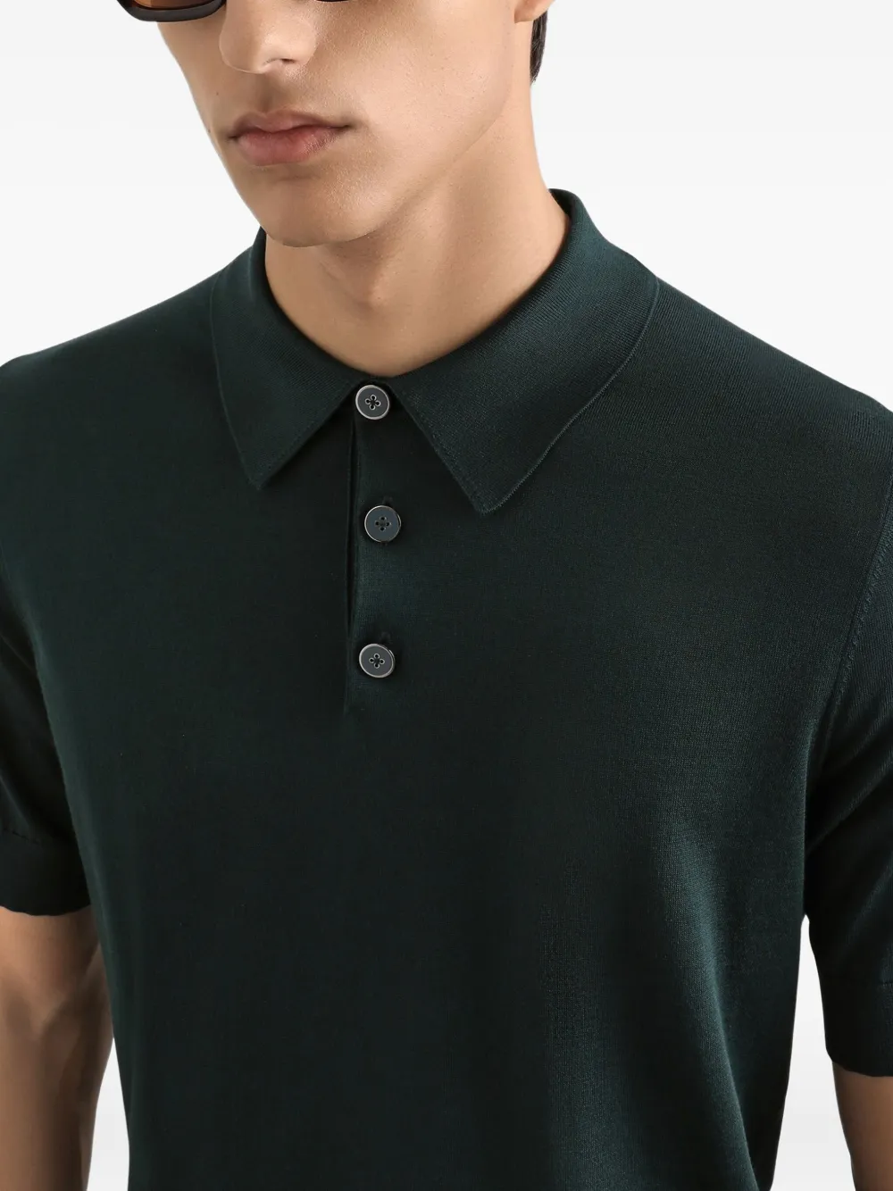 Dolce & Gabbana Poloshirt met knopen Groen